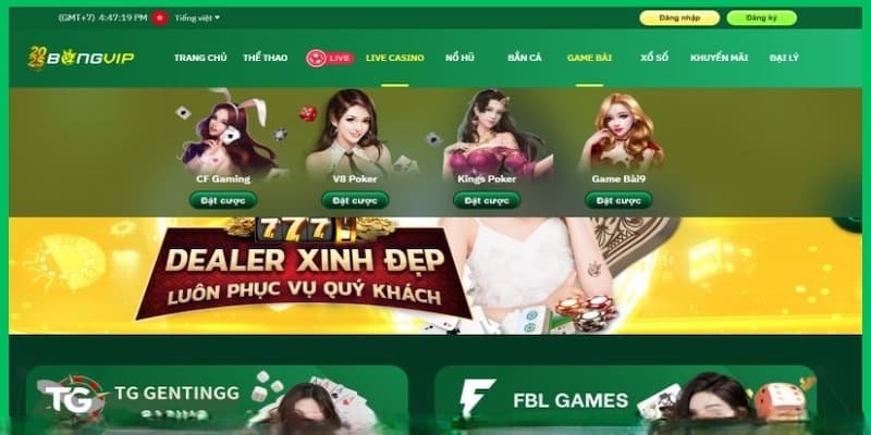 Bongvip Casino - Thiên đường cược live đỉnh cao được săn đón